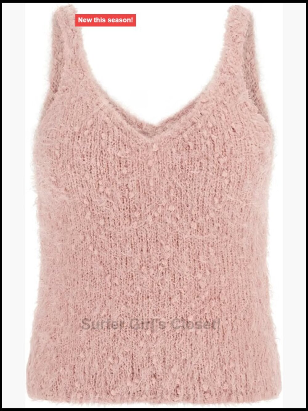 Womens Sleeveless V-Neck Sweater Tank Fitted Layering Piece